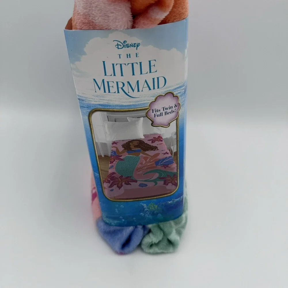 Disney The Little Mermaid Live Action‎ Movie Plush Throw Blanket 62in x 90in T/F